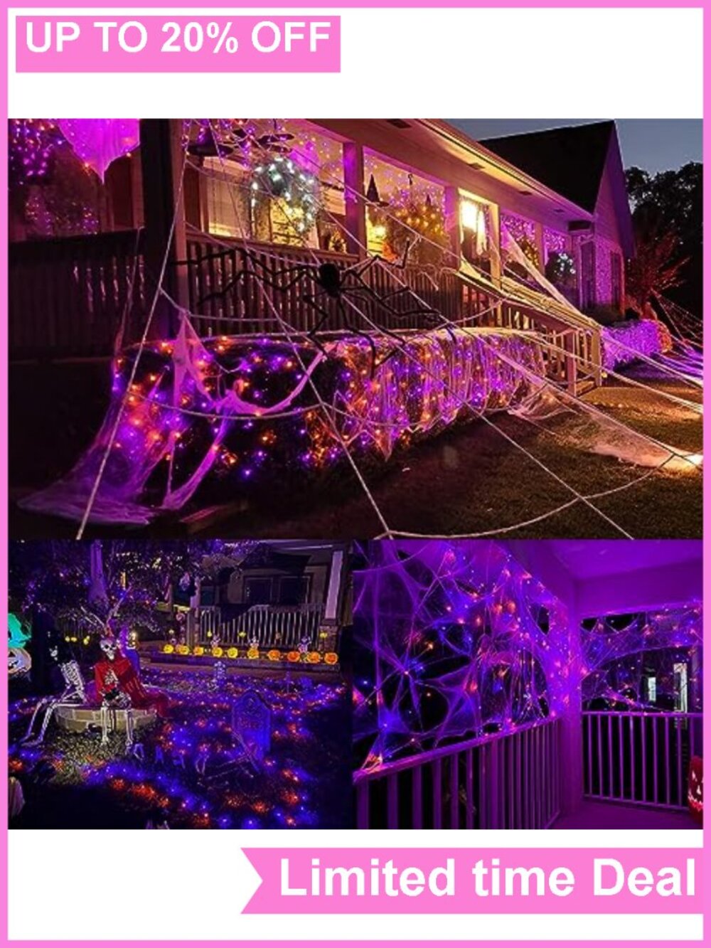 66FT 200 LED String Lights 8 Modes Waterproof Plug In Timer Connectable - Picture 3 of 5